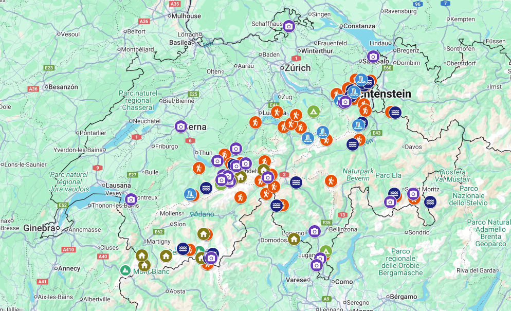 Hiking Map of Switzerland
